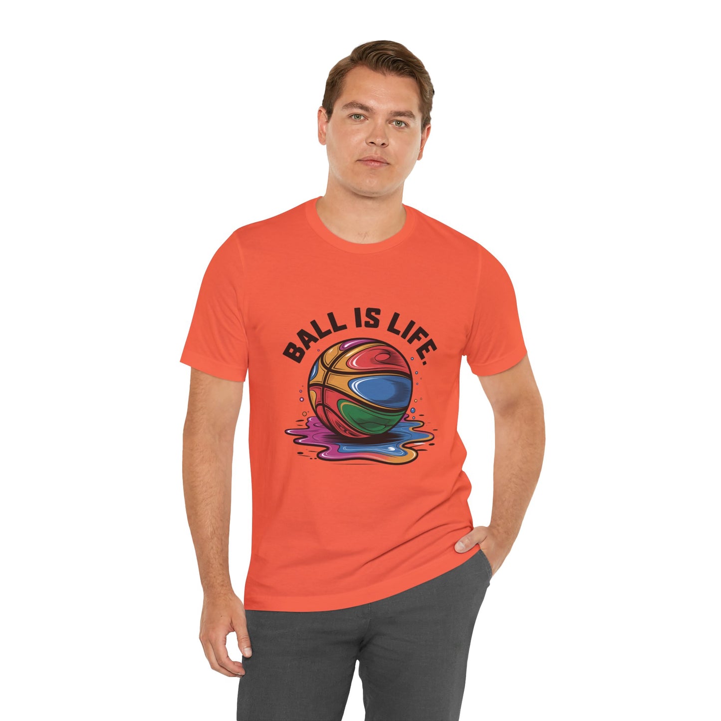 'Ball is Life' Unisex Jersey Short Sleeve Tee - Perfect Gift for Basketball Lovers