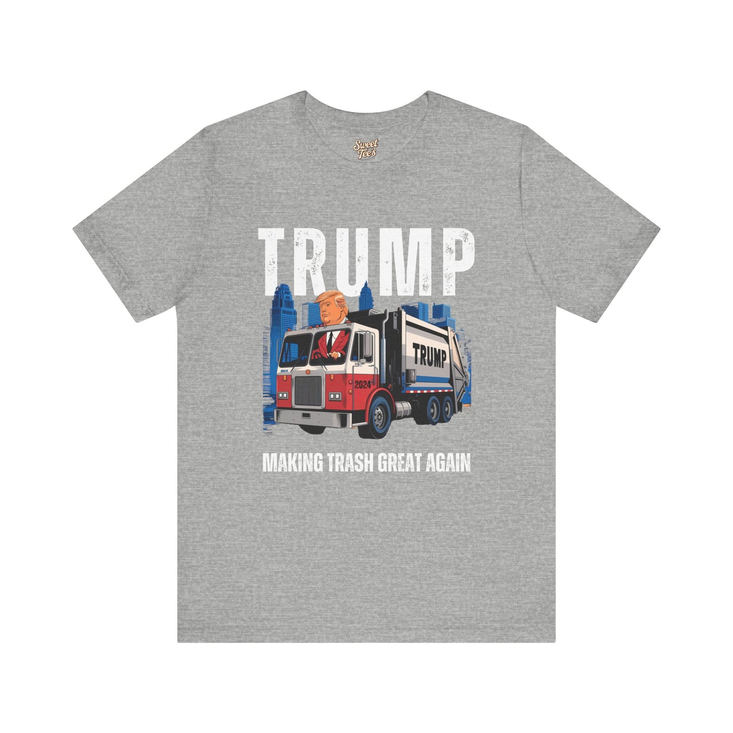Humorous Trump Garbage Truck Tee - Unisex Jersey Short Sleeve Shirt