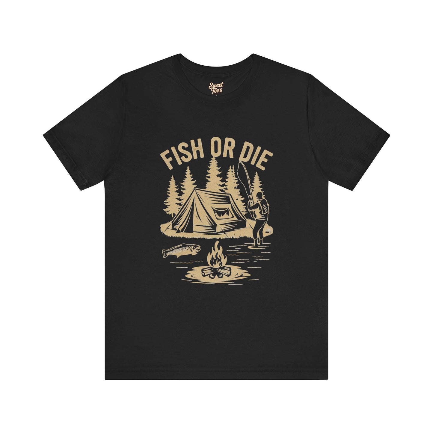 Fish or Die Outdoor Unisex Tee - Perfect for Camping and Fishing Enthusiasts