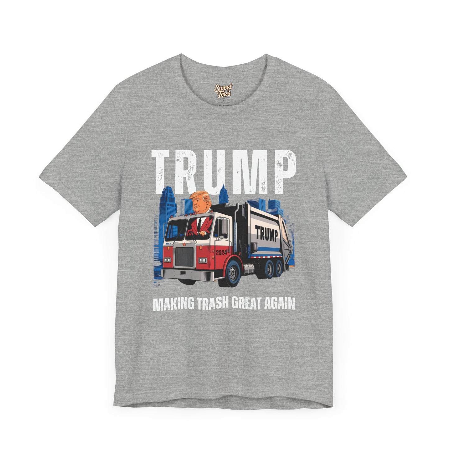 Humorous Trump Garbage Truck Tee - Unisex Jersey Short Sleeve Shirt
