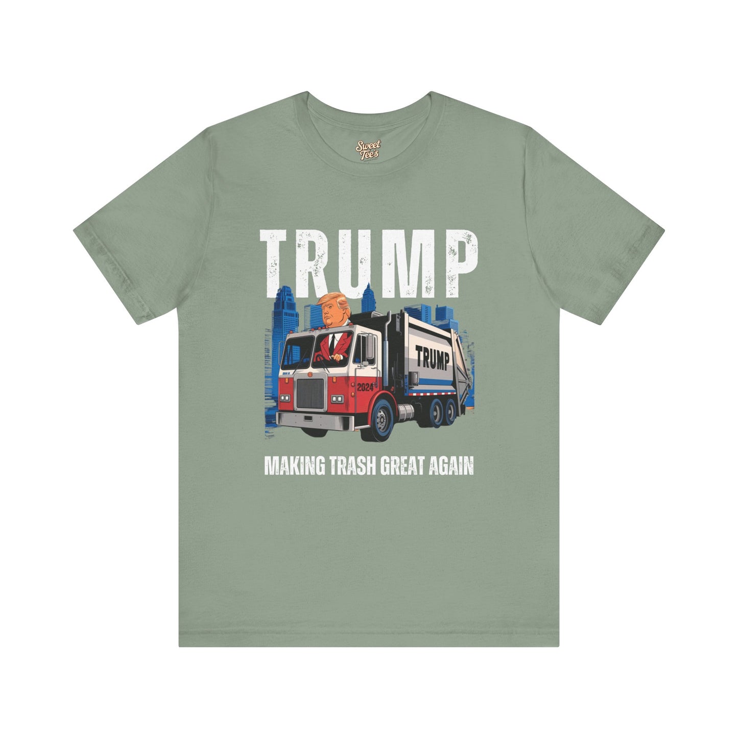Humorous Trump Garbage Truck Tee - Unisex Jersey Short Sleeve Shirt