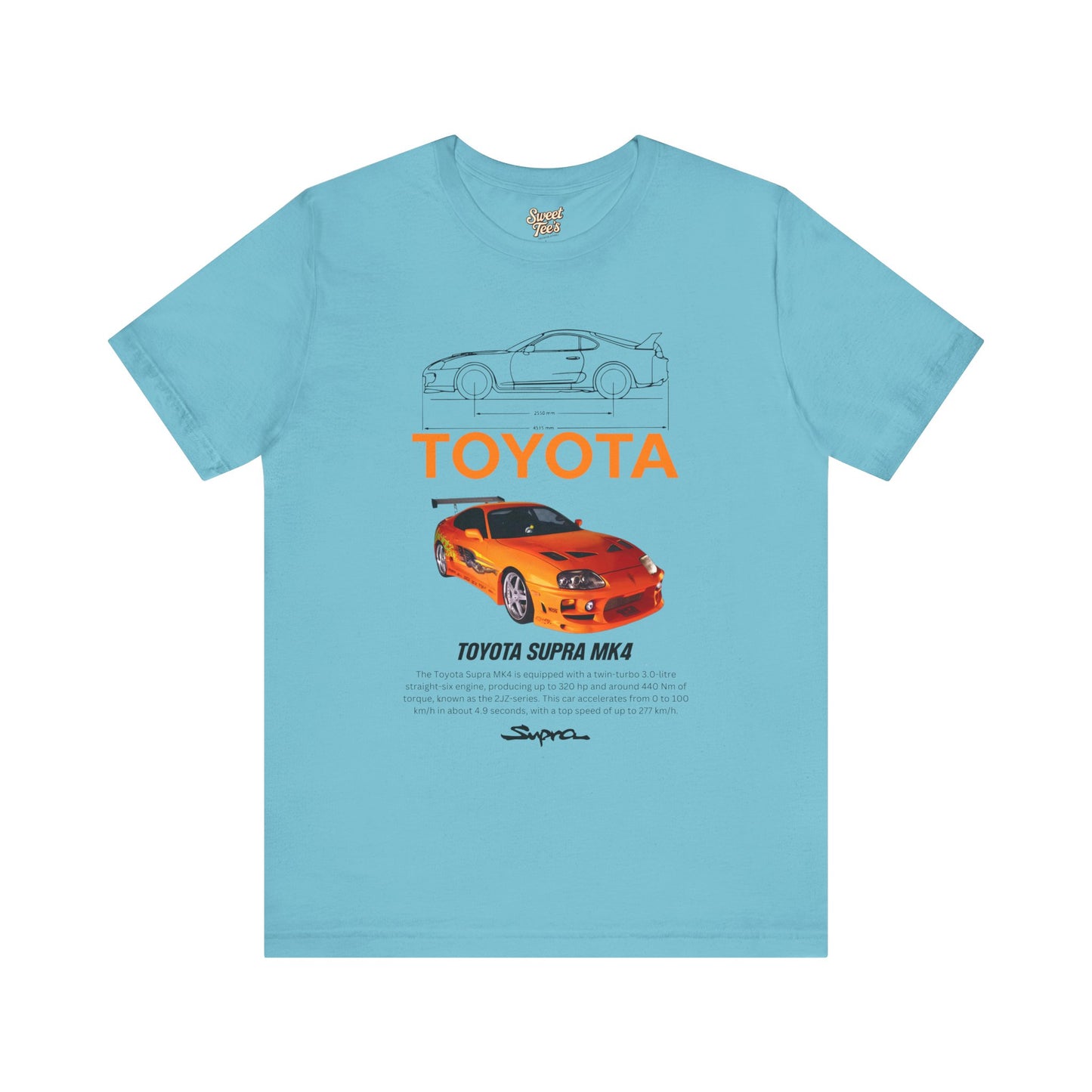 Toyota Supra MK4 Unisex Jersey Tee - Vintage Car Fan Apparel