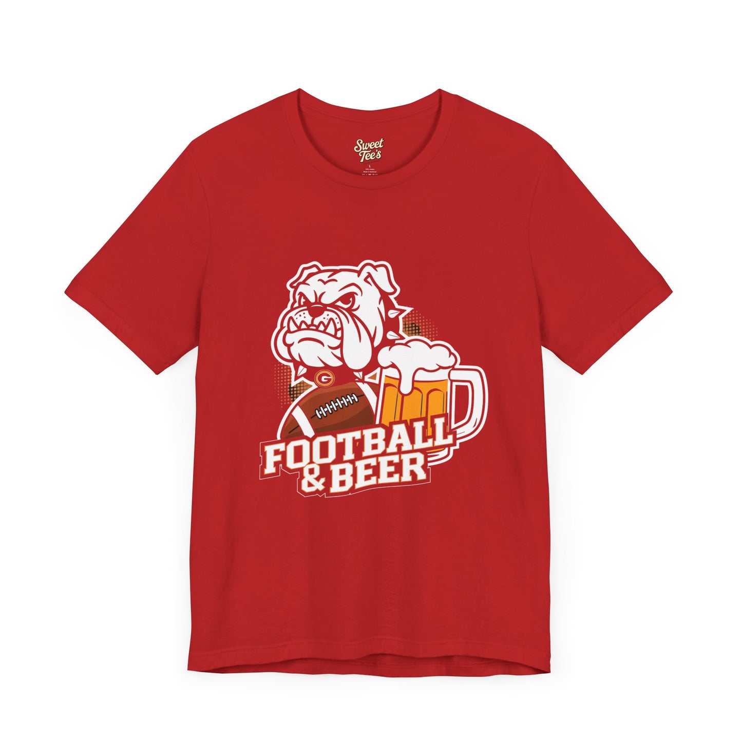 Football & Beer Unisex Short Sleeve Tee - Perfect for Game Day Celebrations
