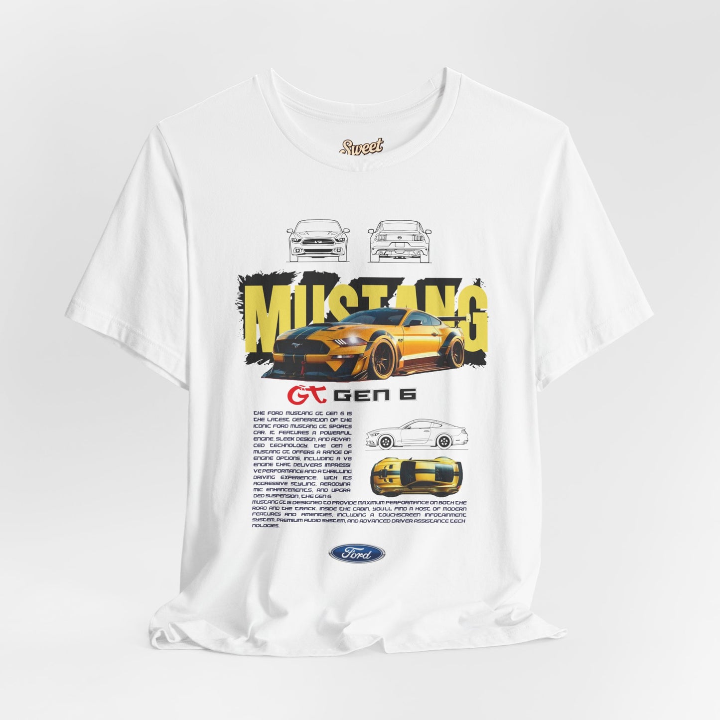 Ford Mustang GT Gen 6 Graphic Tee - Unisex Jersey Short Sleeve