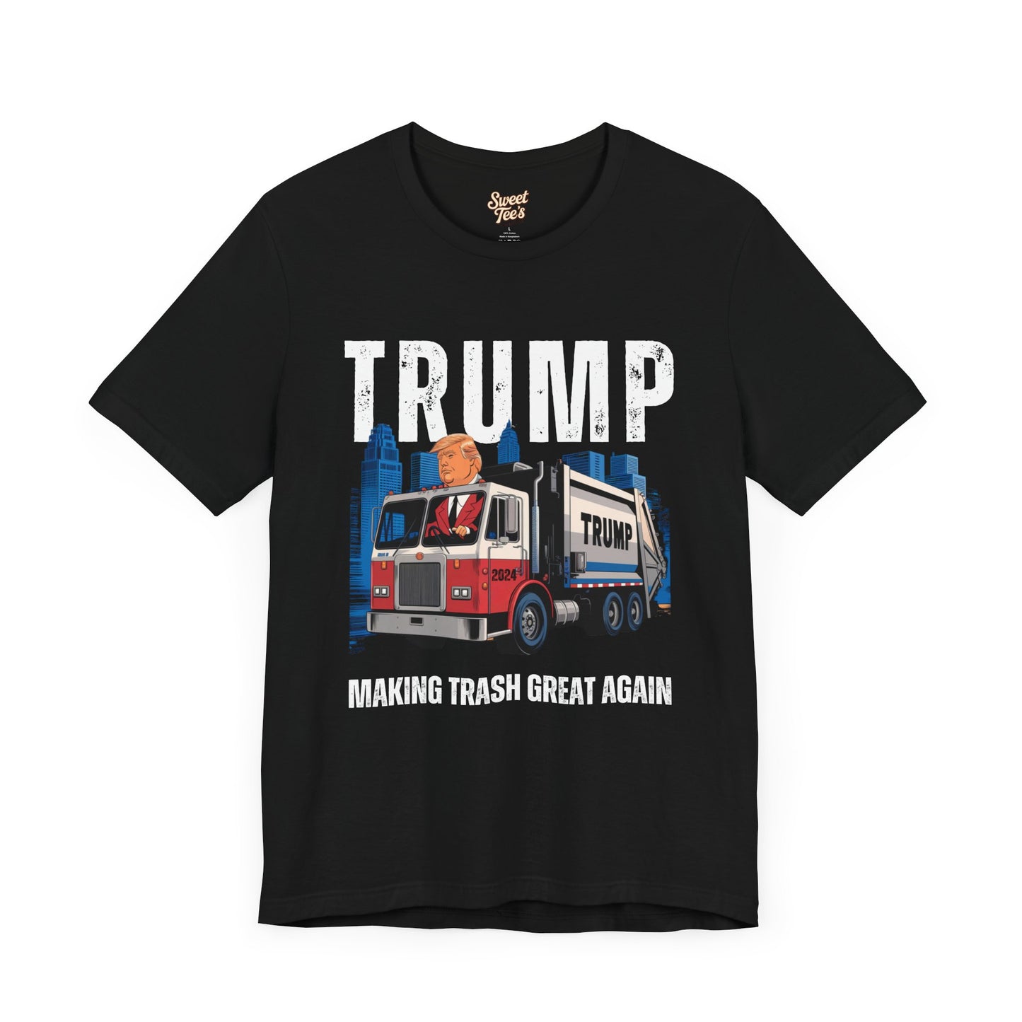 Humorous Trump Garbage Truck Tee - Unisex Jersey Short Sleeve Shirt