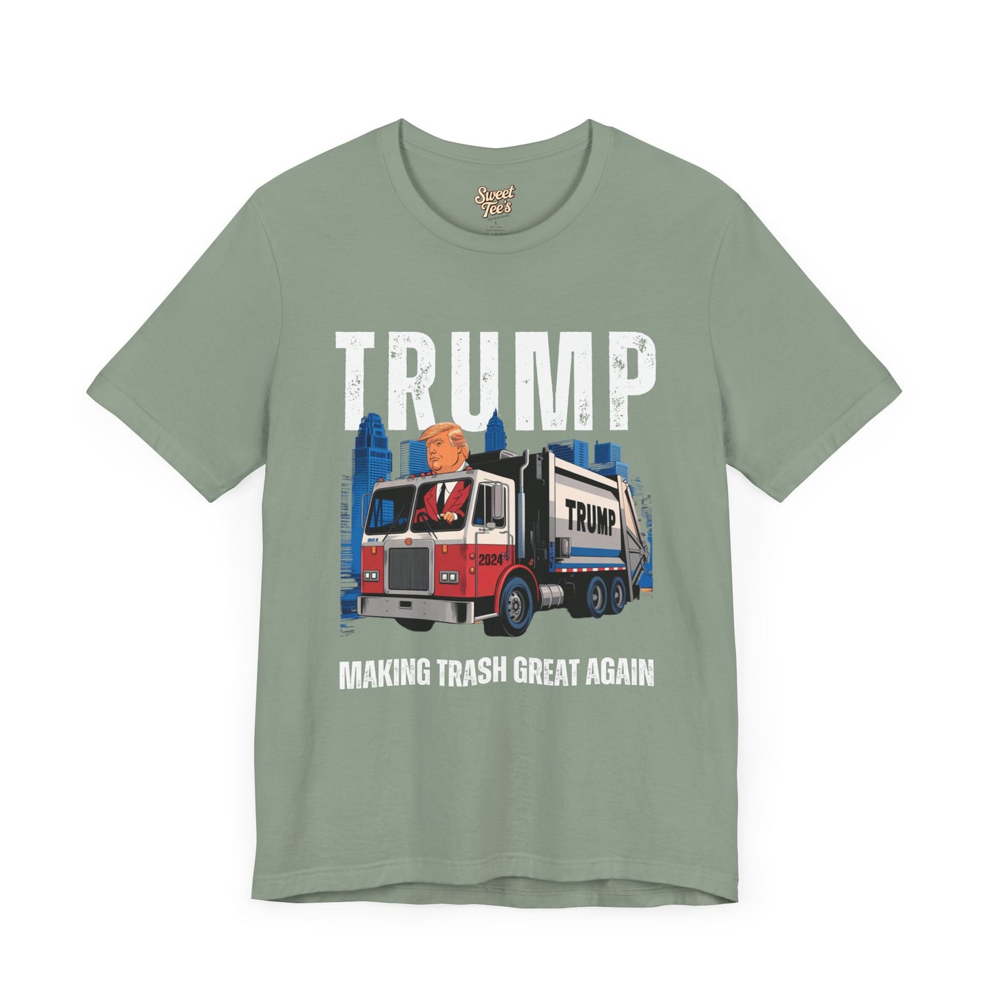 Humorous Trump Garbage Truck Tee - Unisex Jersey Short Sleeve Shirt