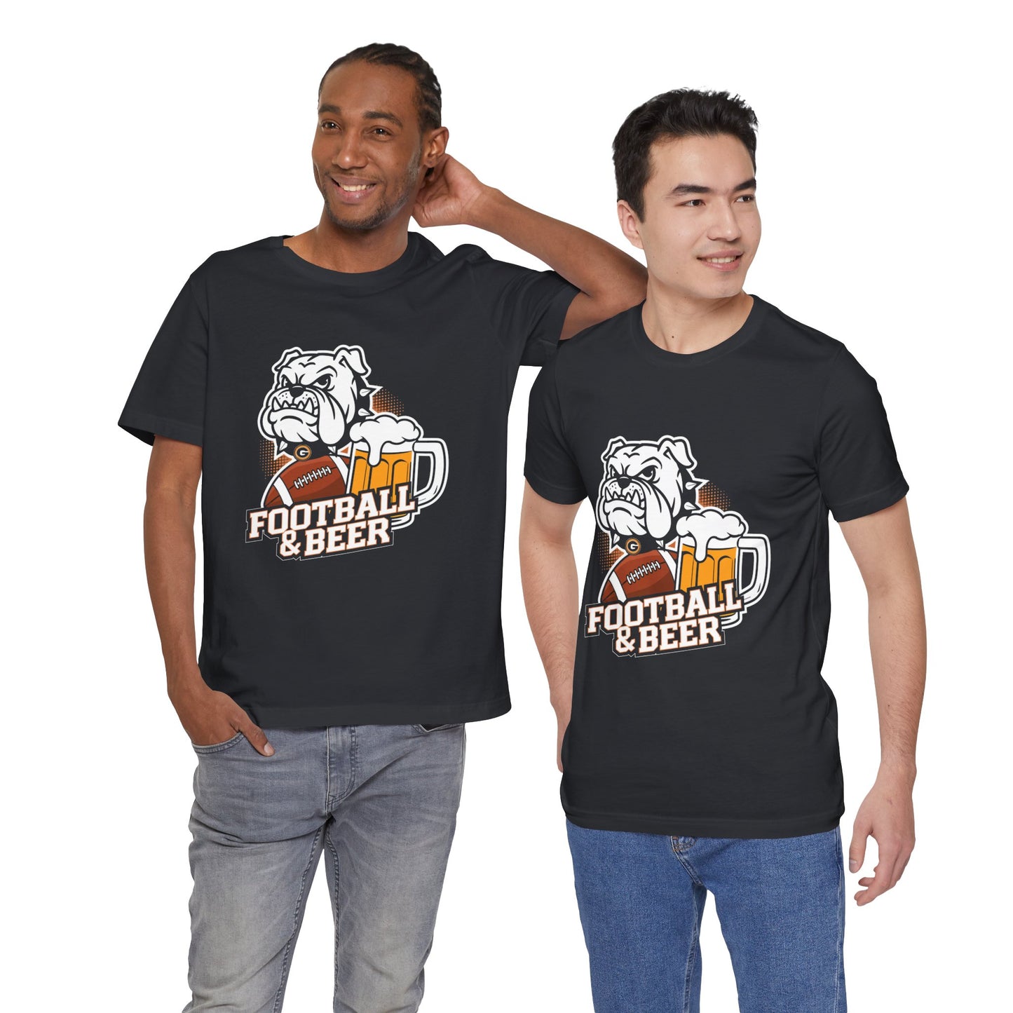 Football & Beer Unisex Short Sleeve Tee - Perfect for Game Day Celebrations