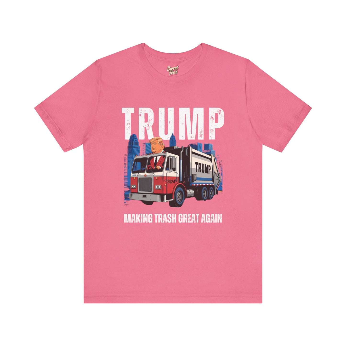 Humorous Trump Garbage Truck Tee - Unisex Jersey Short Sleeve Shirt