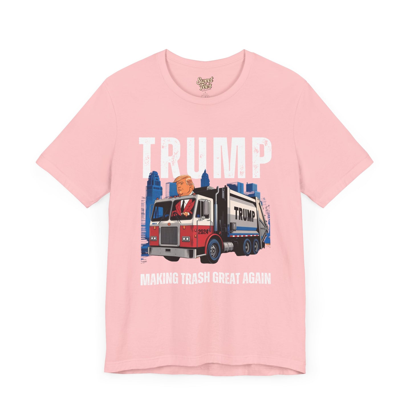 Humorous Trump Garbage Truck Tee - Unisex Jersey Short Sleeve Shirt