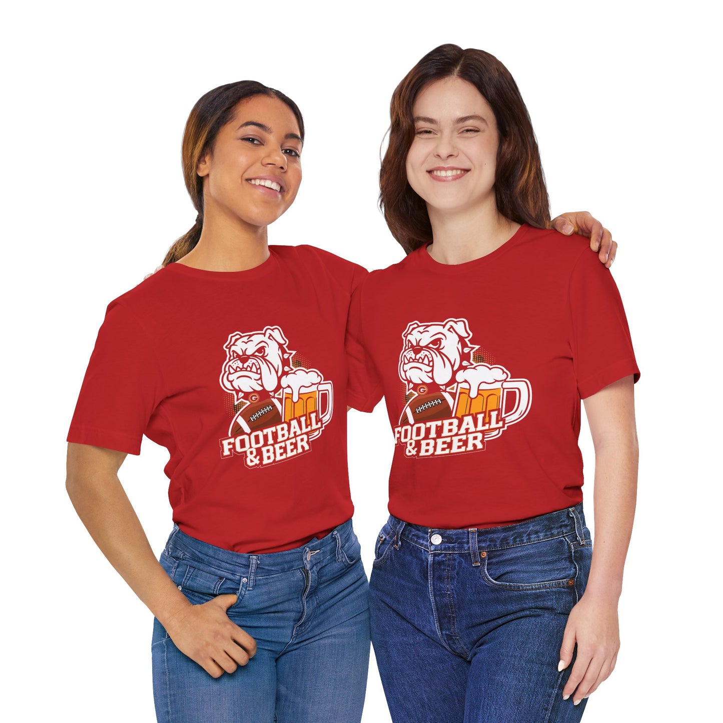 Football & Beer Unisex Short Sleeve Tee - Perfect for Game Day Celebrations