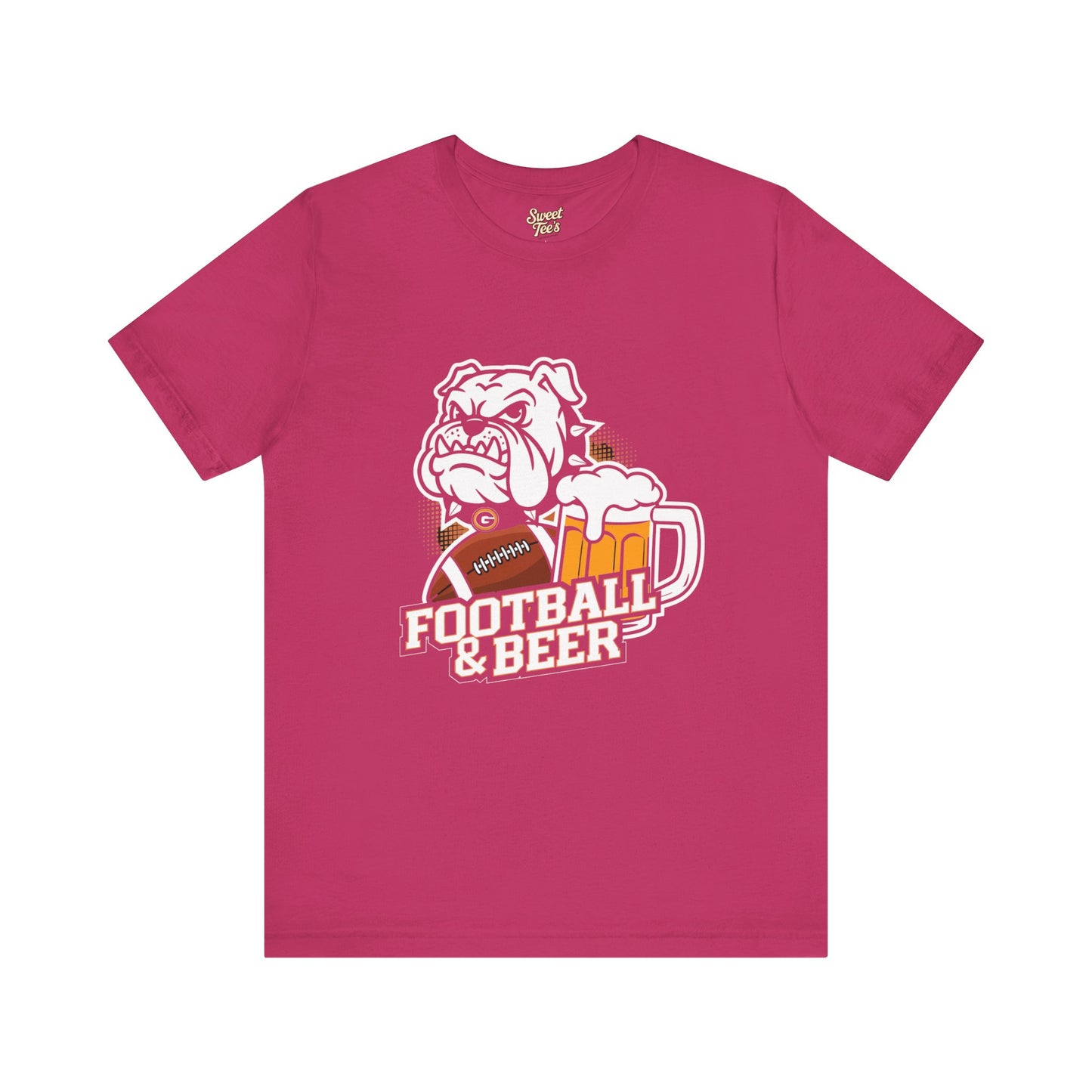 Football & Beer Unisex Short Sleeve Tee - Perfect for Game Day Celebrations