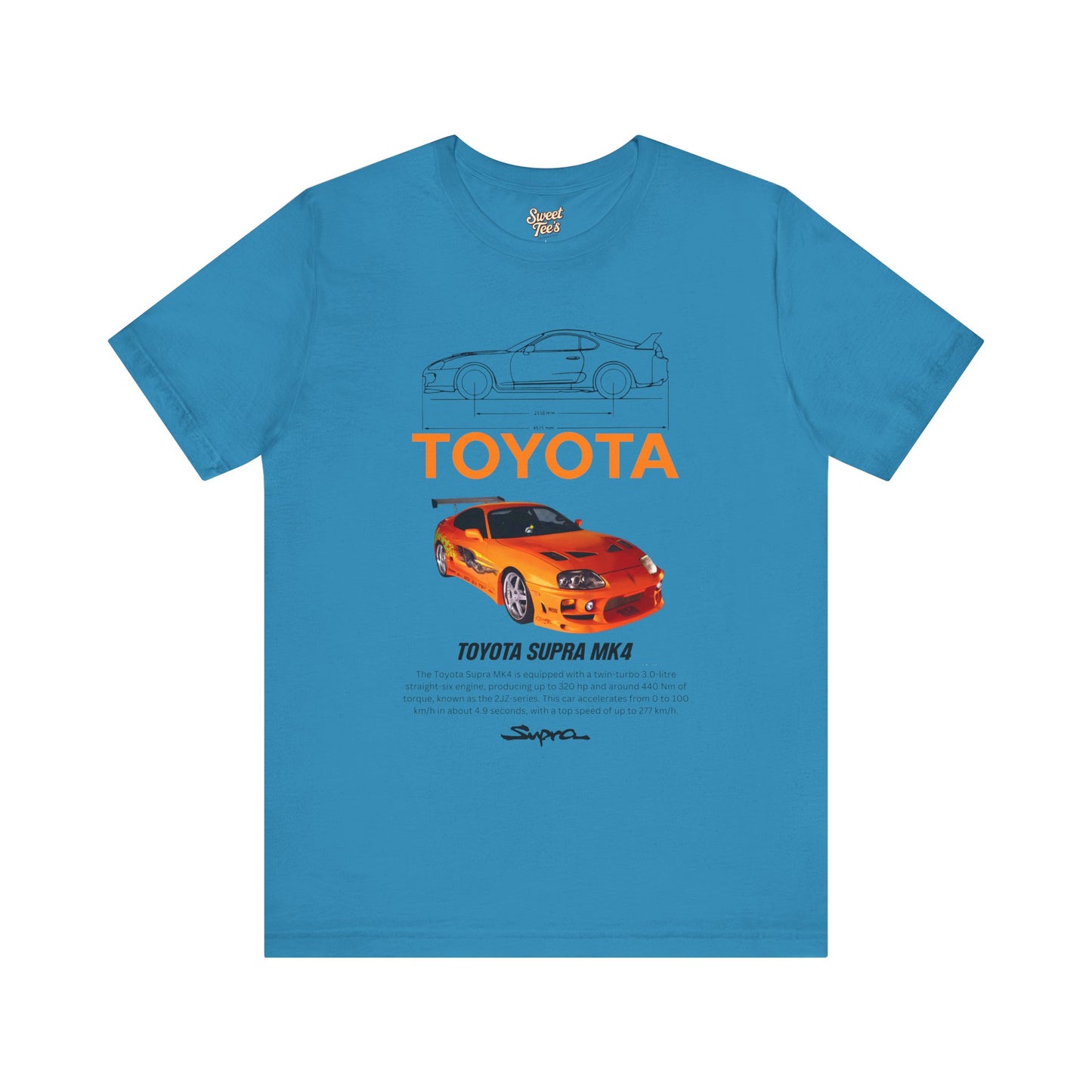Toyota Supra MK4 Unisex Jersey Tee - Vintage Car Fan Apparel
