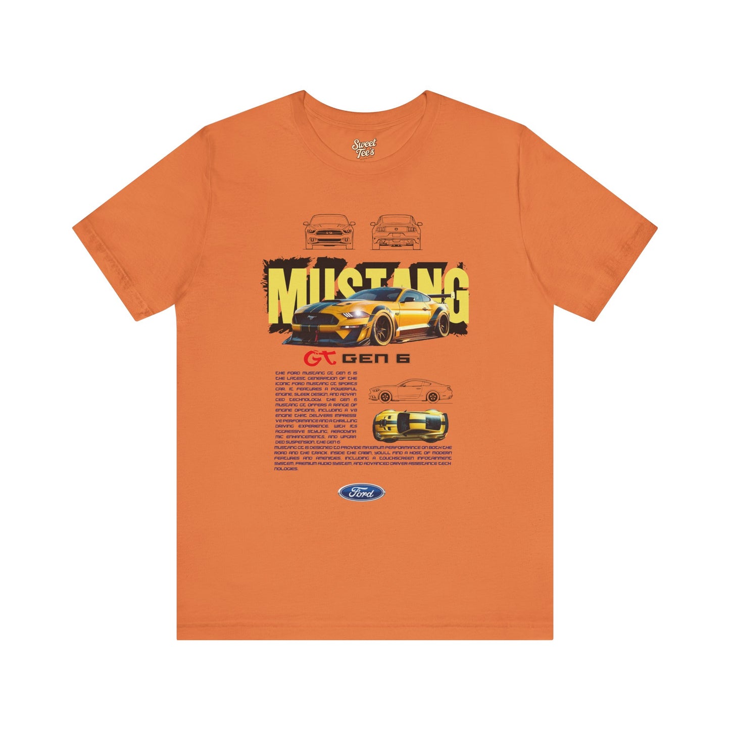 Ford Mustang GT Gen 6 Graphic Tee - Unisex Jersey Short Sleeve