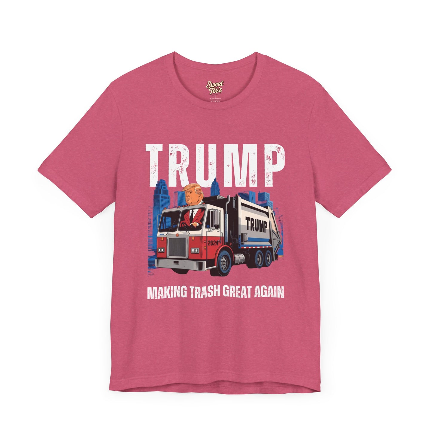 Humorous Trump Garbage Truck Tee - Unisex Jersey Short Sleeve Shirt