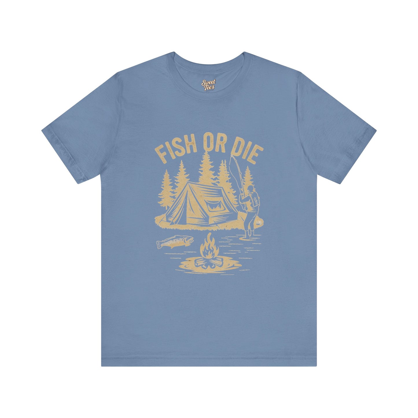 Fish or Die Outdoor Unisex Tee - Perfect for Camping and Fishing Enthusiasts