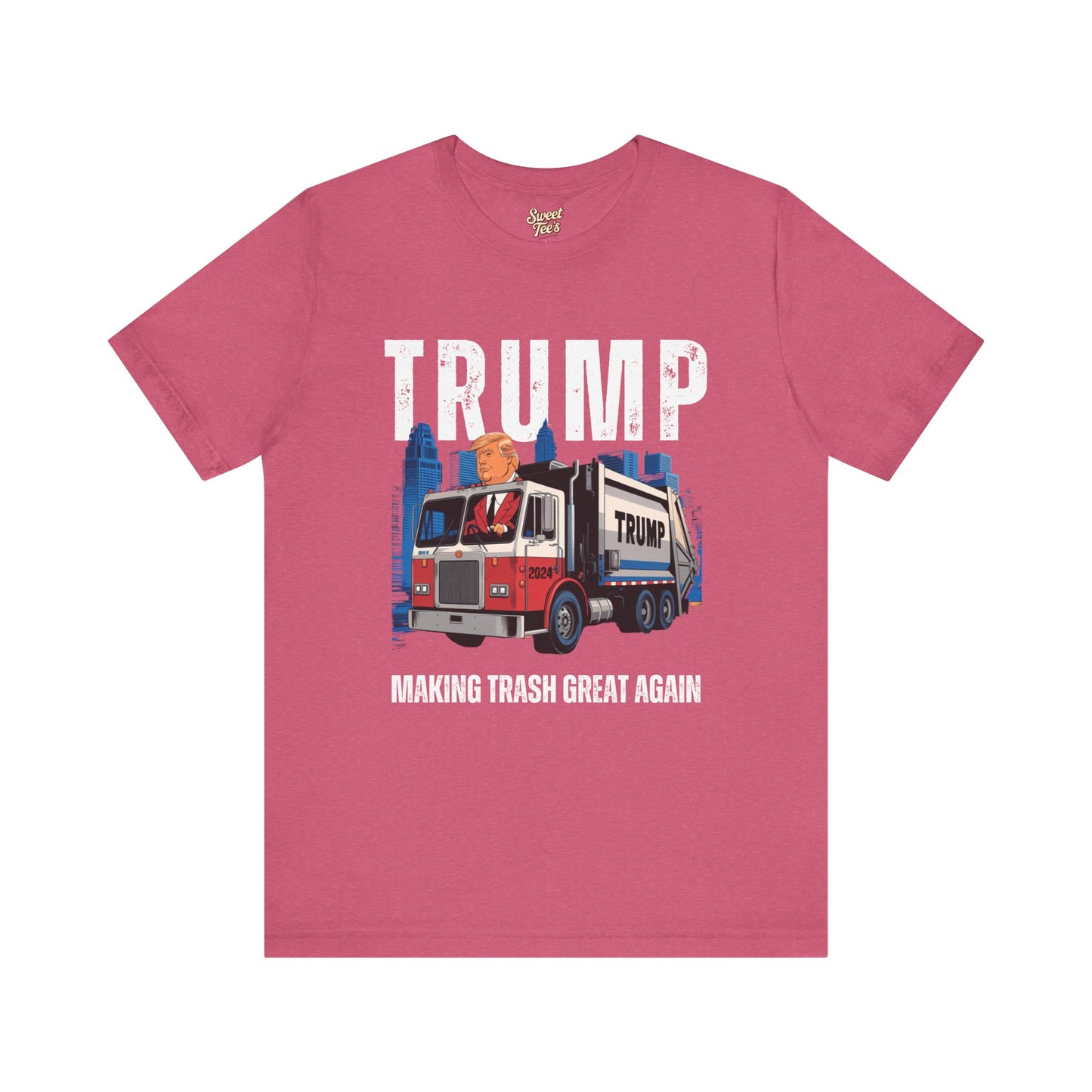 Humorous Trump Garbage Truck Tee - Unisex Jersey Short Sleeve Shirt