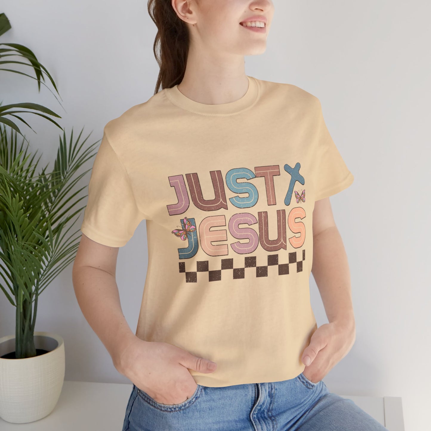 Just Jesus Unisex Jersey Tee - Faith-Based Casual Wear