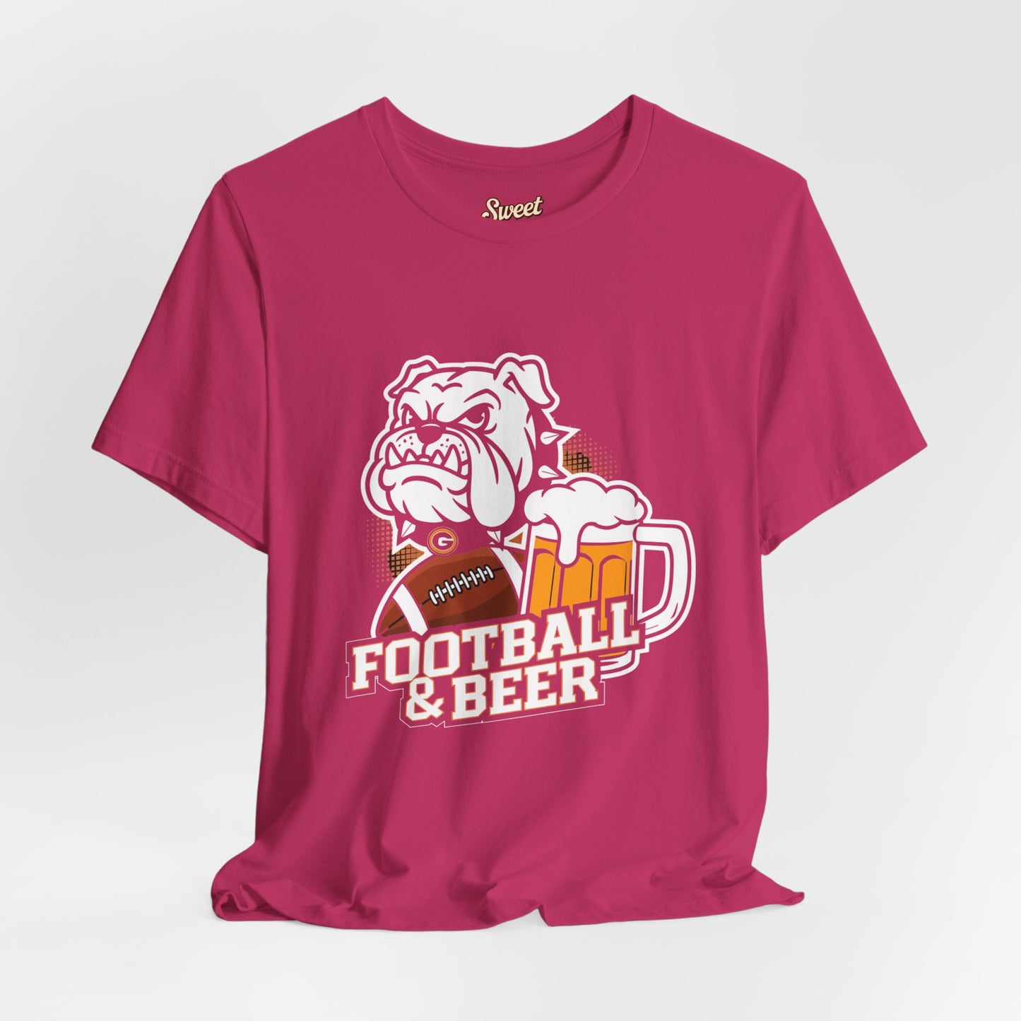 Football & Beer Unisex Short Sleeve Tee - Perfect for Game Day Celebrations