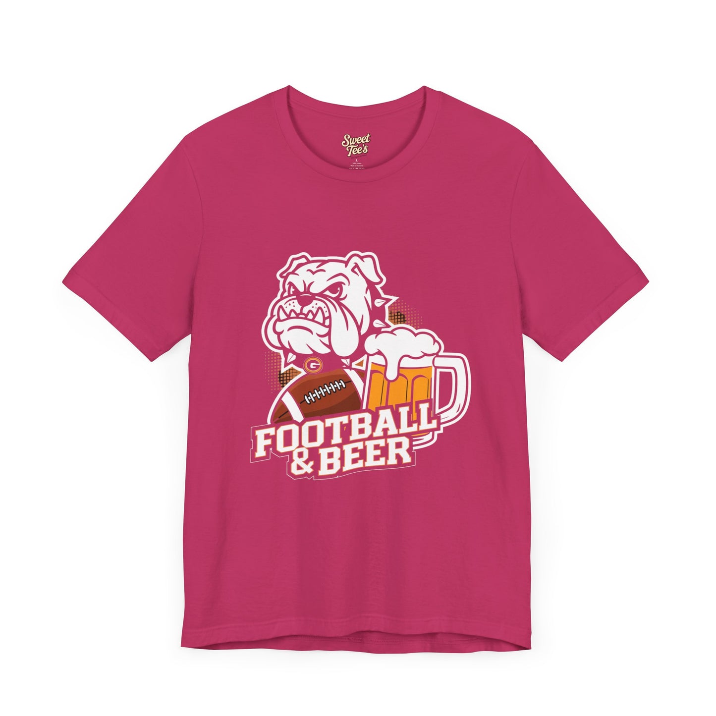 Football & Beer Unisex Short Sleeve Tee - Perfect for Game Day Celebrations