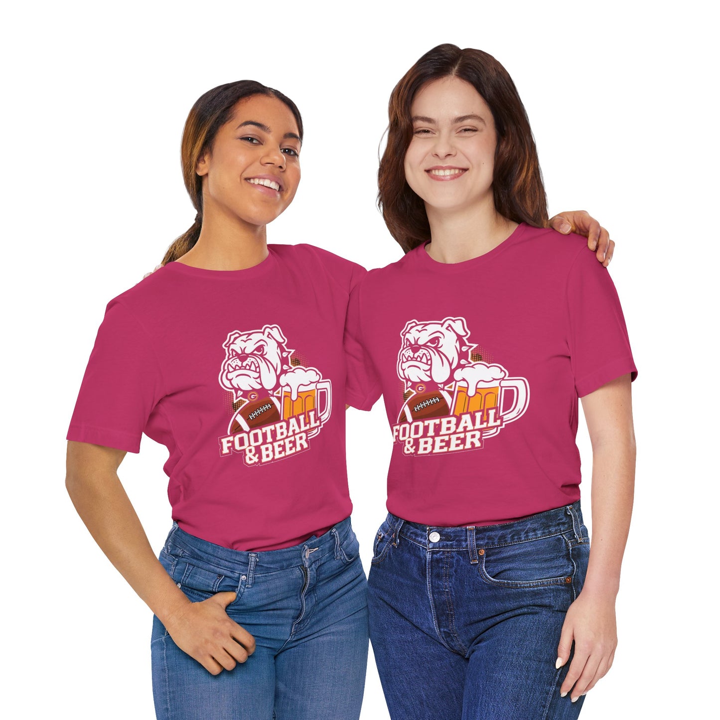 Football & Beer Unisex Short Sleeve Tee - Perfect for Game Day Celebrations