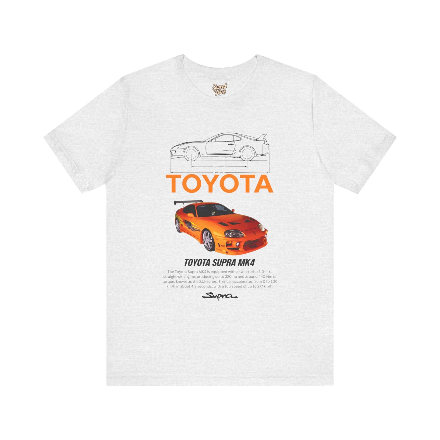 Toyota Supra MK4 Unisex Jersey Tee - Vintage Car Fan Apparel