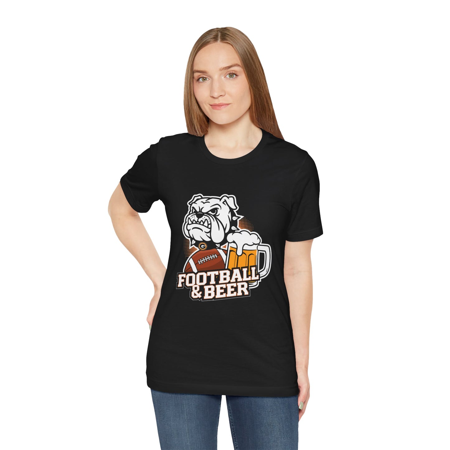 Football & Beer Unisex Short Sleeve Tee - Perfect for Game Day Celebrations