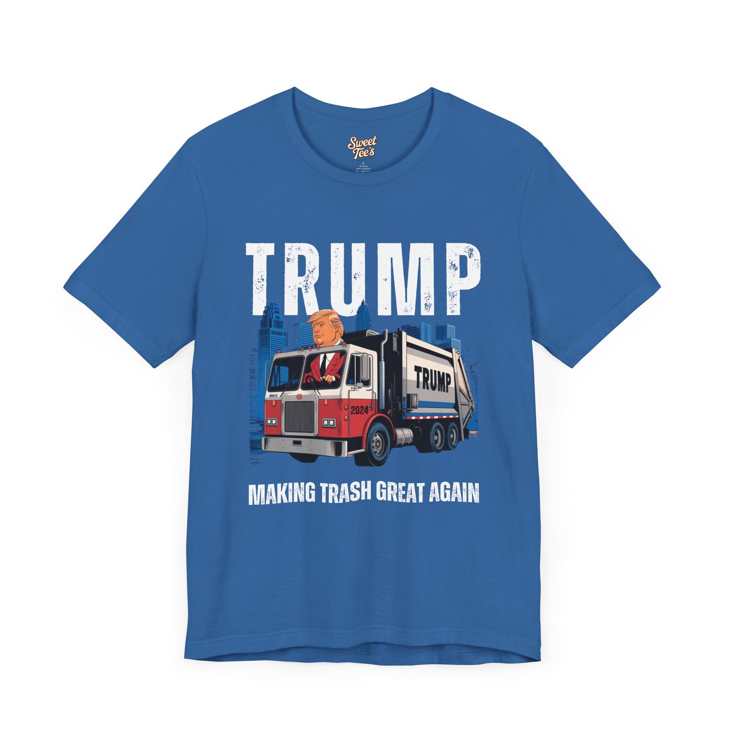 Humorous Trump Garbage Truck Tee - Unisex Jersey Short Sleeve Shirt