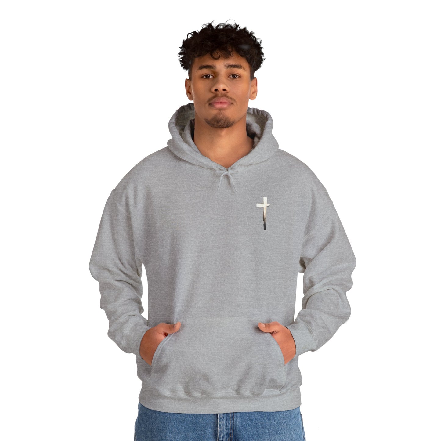 Fear Nothing Lion Cross Hoodie | Unisex Heavy Blend Sweatshirt