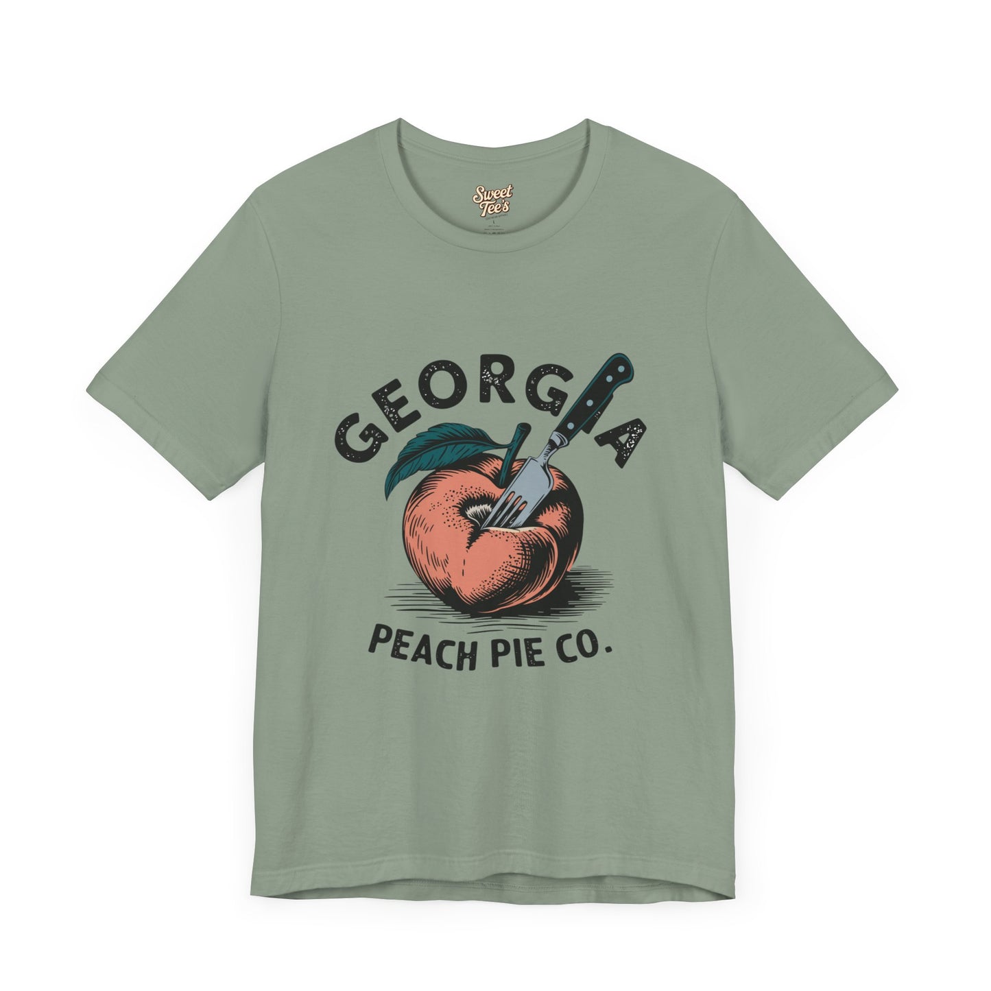 Georgia Peach Pie Co. Unisex Tee | Vintage Fruit Graphic T-Shirt | Summer Casual Wear