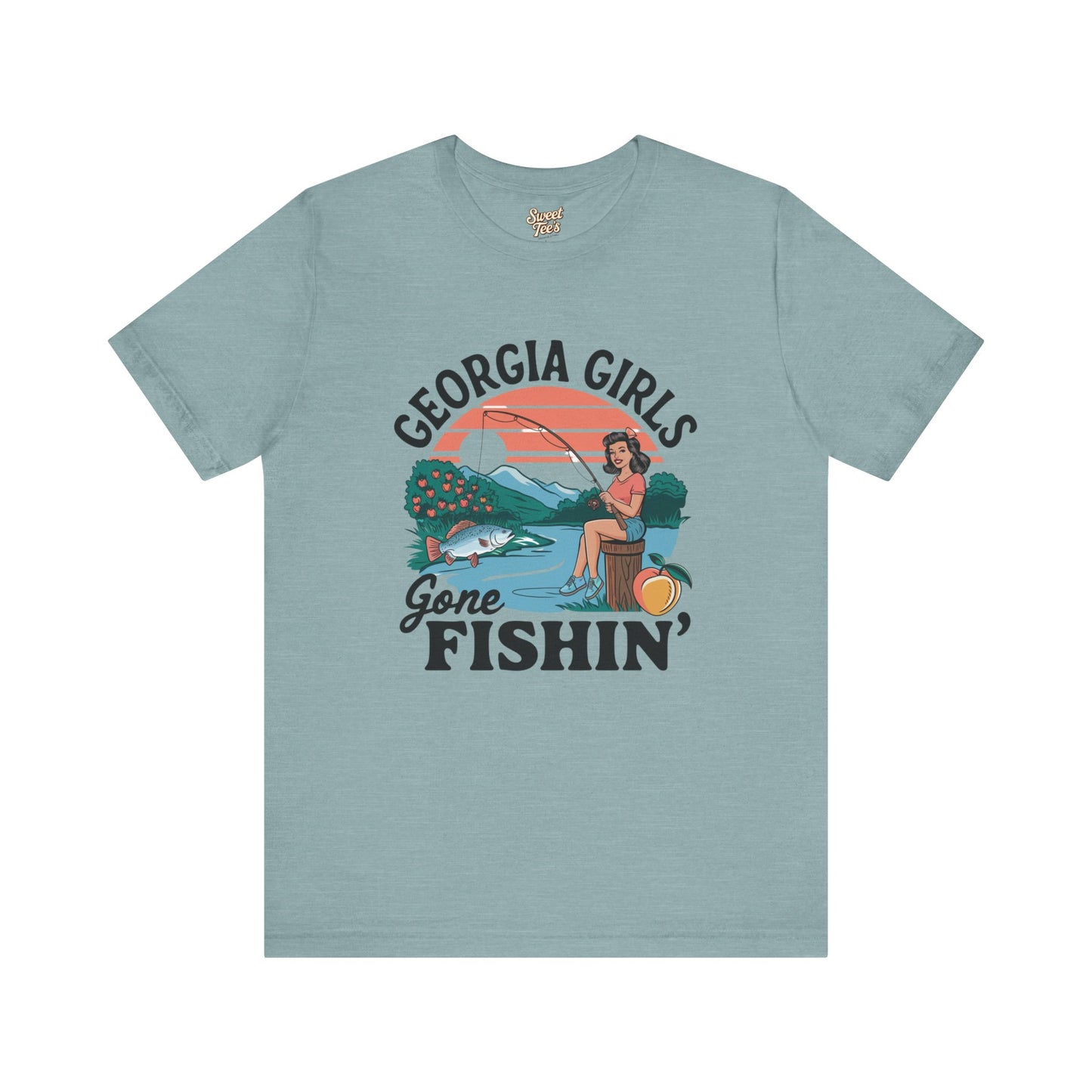 Georgia Girls Gone Fishin' Unisex Tee - Fun Summer Fishing Shirt