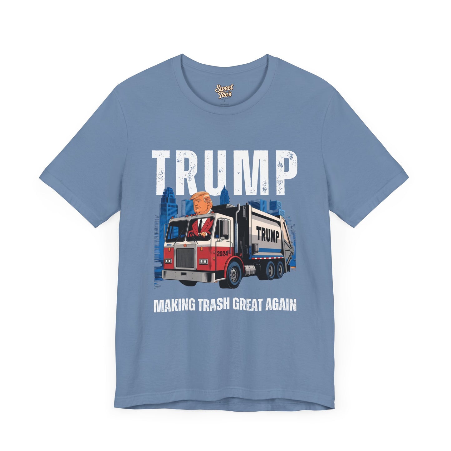 Humorous Trump Garbage Truck Tee - Unisex Jersey Short Sleeve Shirt