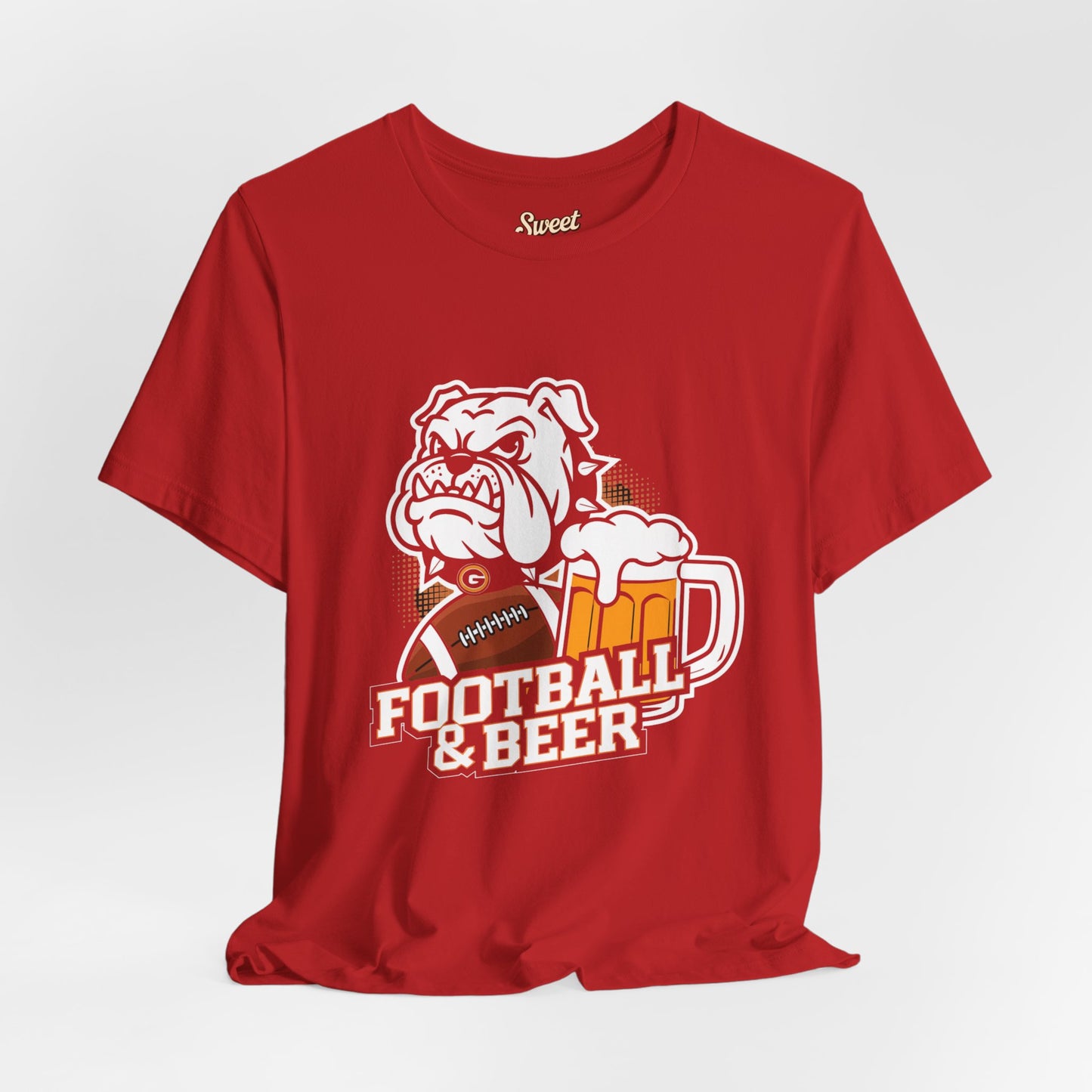 Football & Beer Unisex Short Sleeve Tee - Perfect for Game Day Celebrations