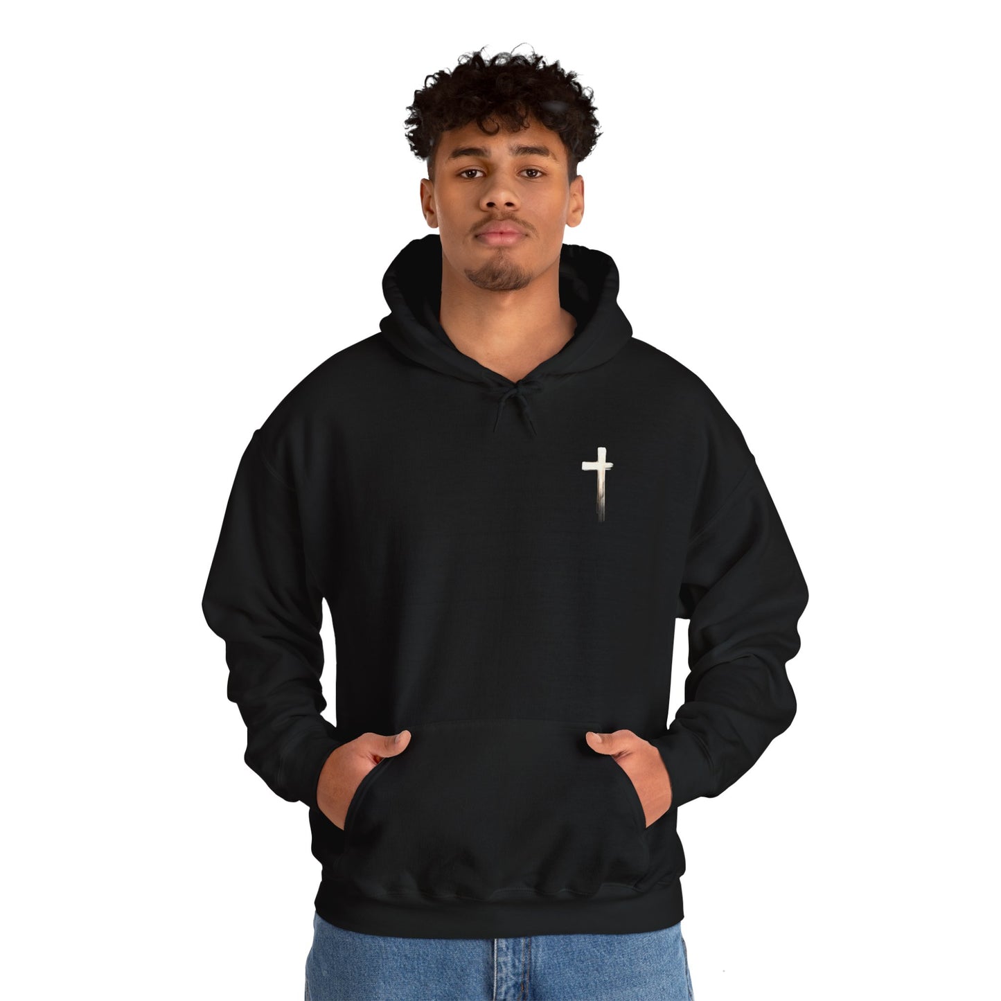 Fear Nothing Lion Cross Hoodie | Unisex Heavy Blend Sweatshirt