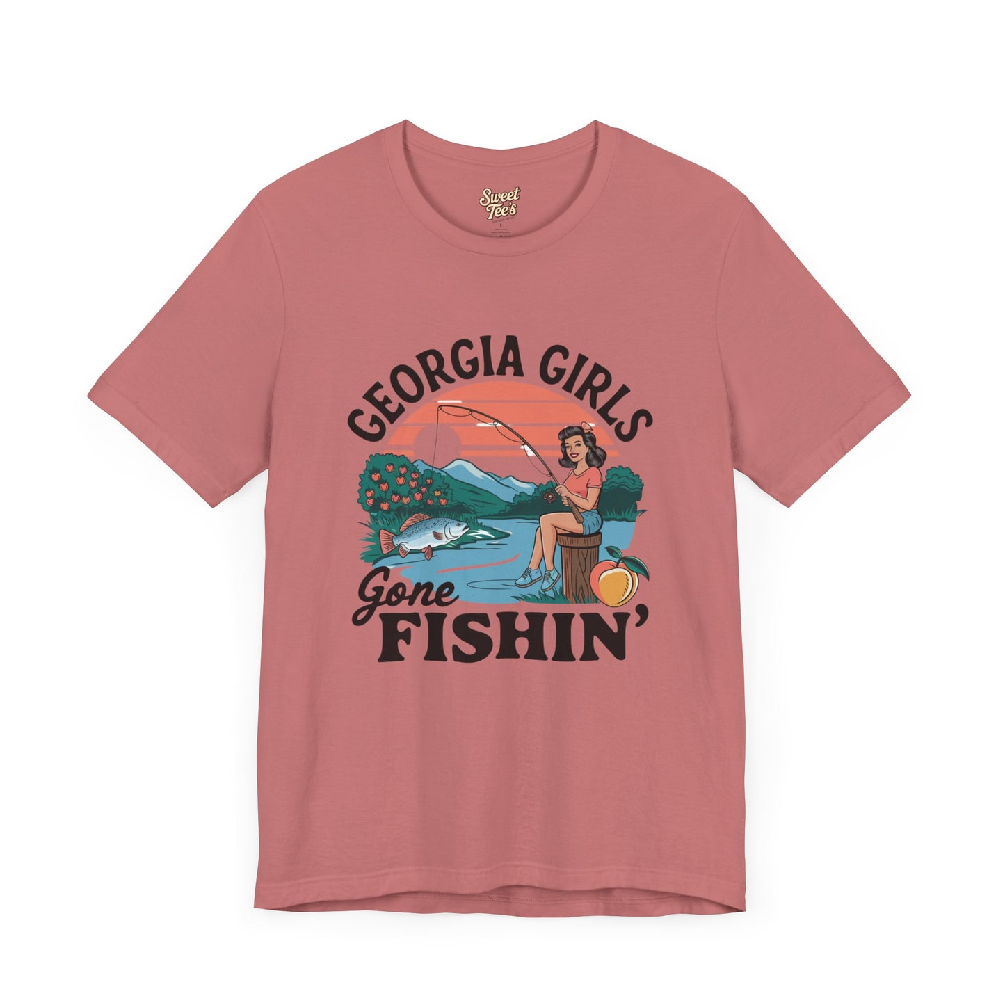 Georgia Girls Gone Fishin' Unisex Tee - Fun Summer Fishing Shirt