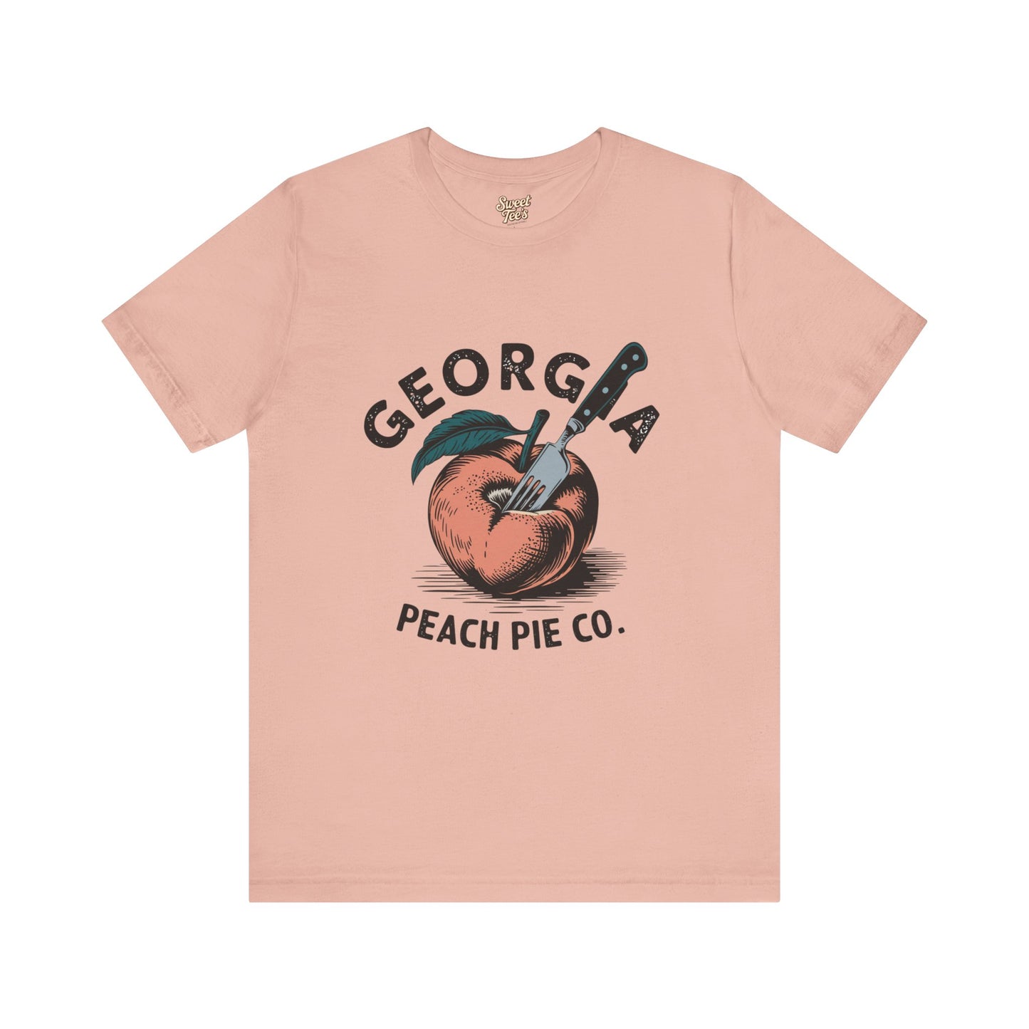 Georgia Peach Pie Co. Unisex Tee | Vintage Fruit Graphic T-Shirt | Summer Casual Wear