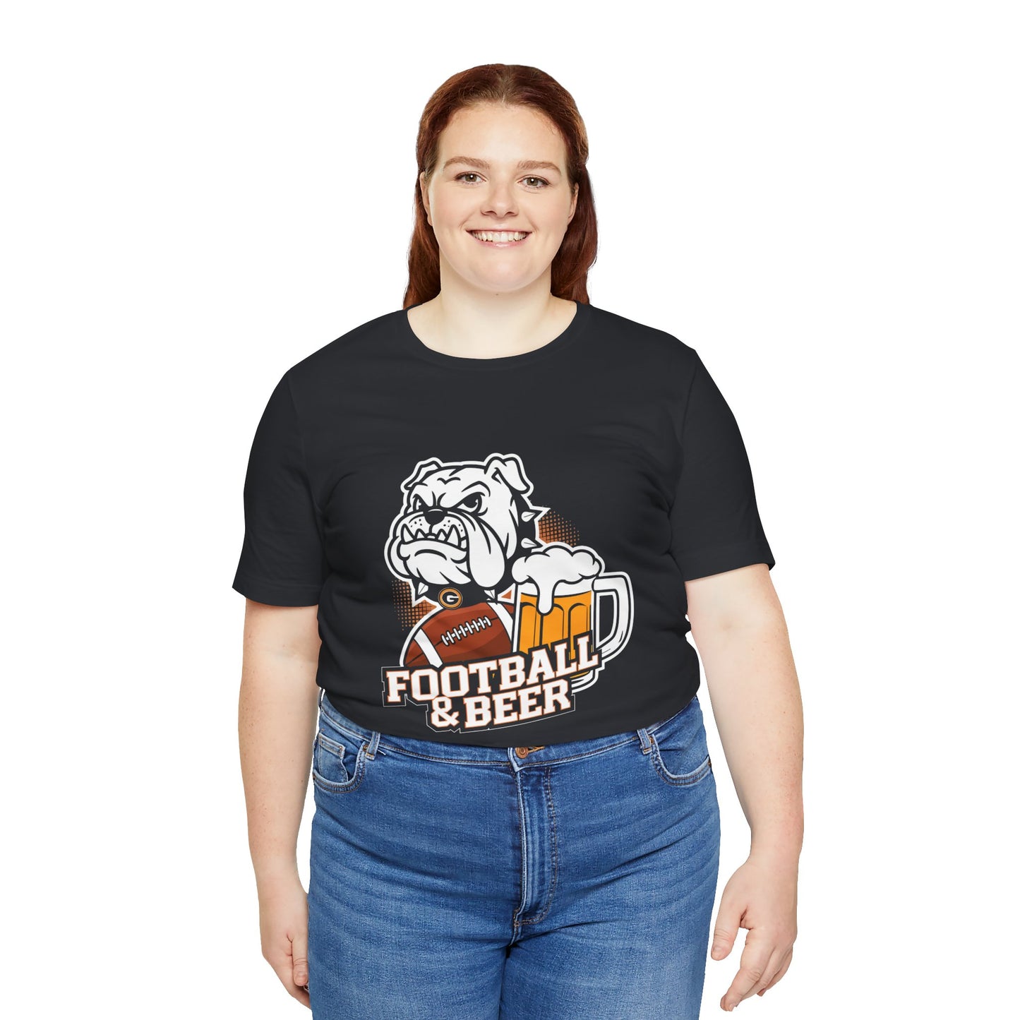 Football & Beer Unisex Short Sleeve Tee - Perfect for Game Day Celebrations