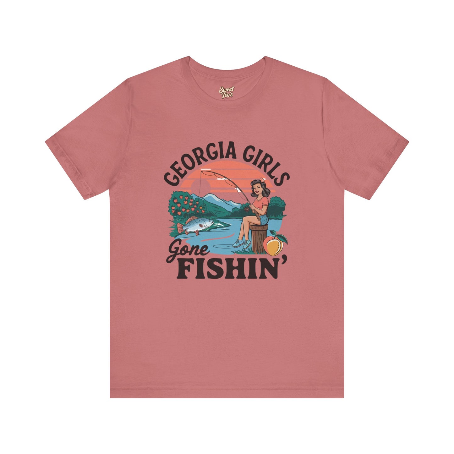 Georgia Girls Gone Fishin' Unisex Tee - Fun Summer Fishing Shirt