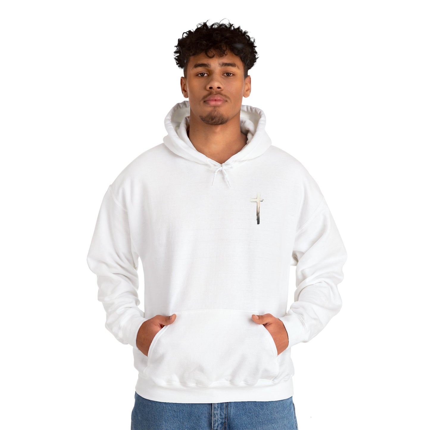 Fear Nothing Lion Cross Hoodie | Unisex Heavy Blend Sweatshirt