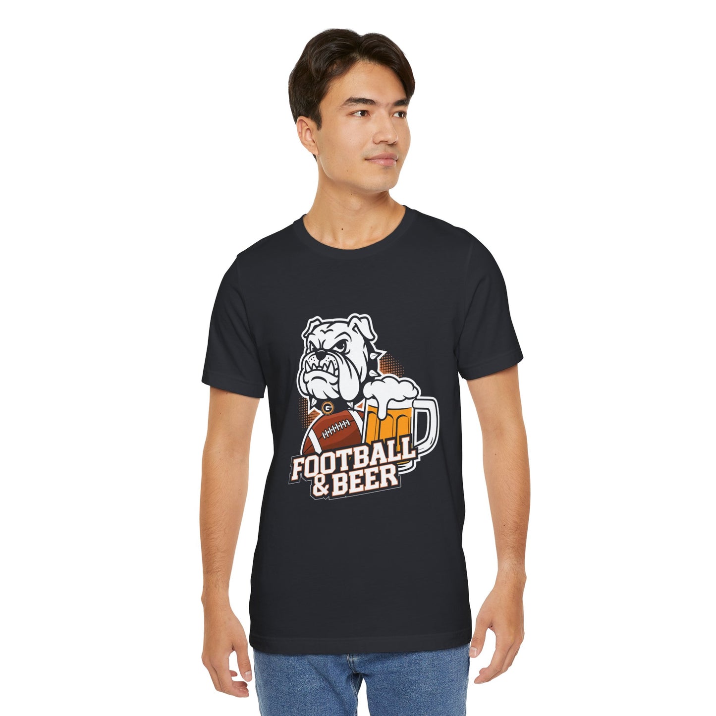 Football & Beer Unisex Short Sleeve Tee - Perfect for Game Day Celebrations