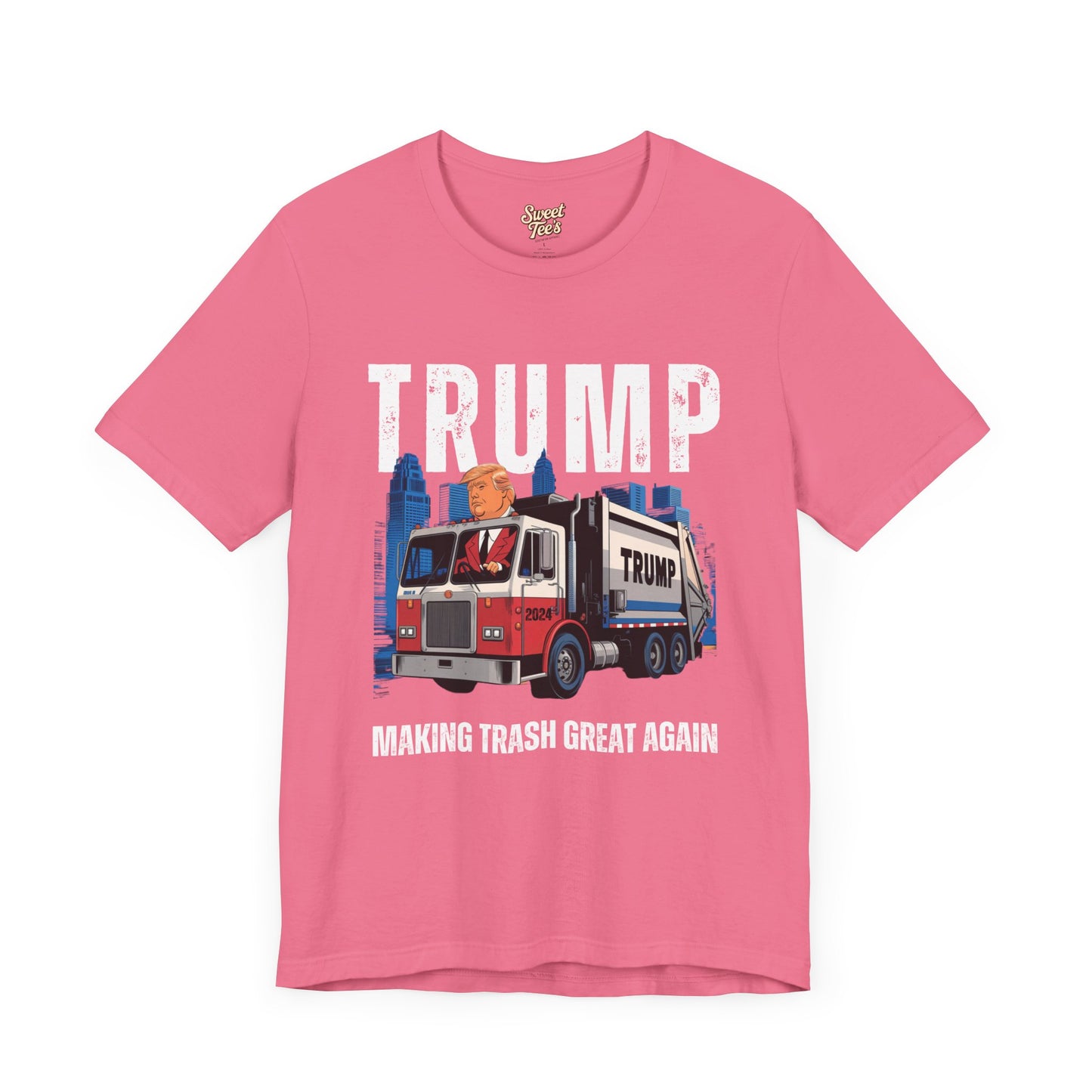 Humorous Trump Garbage Truck Tee - Unisex Jersey Short Sleeve Shirt