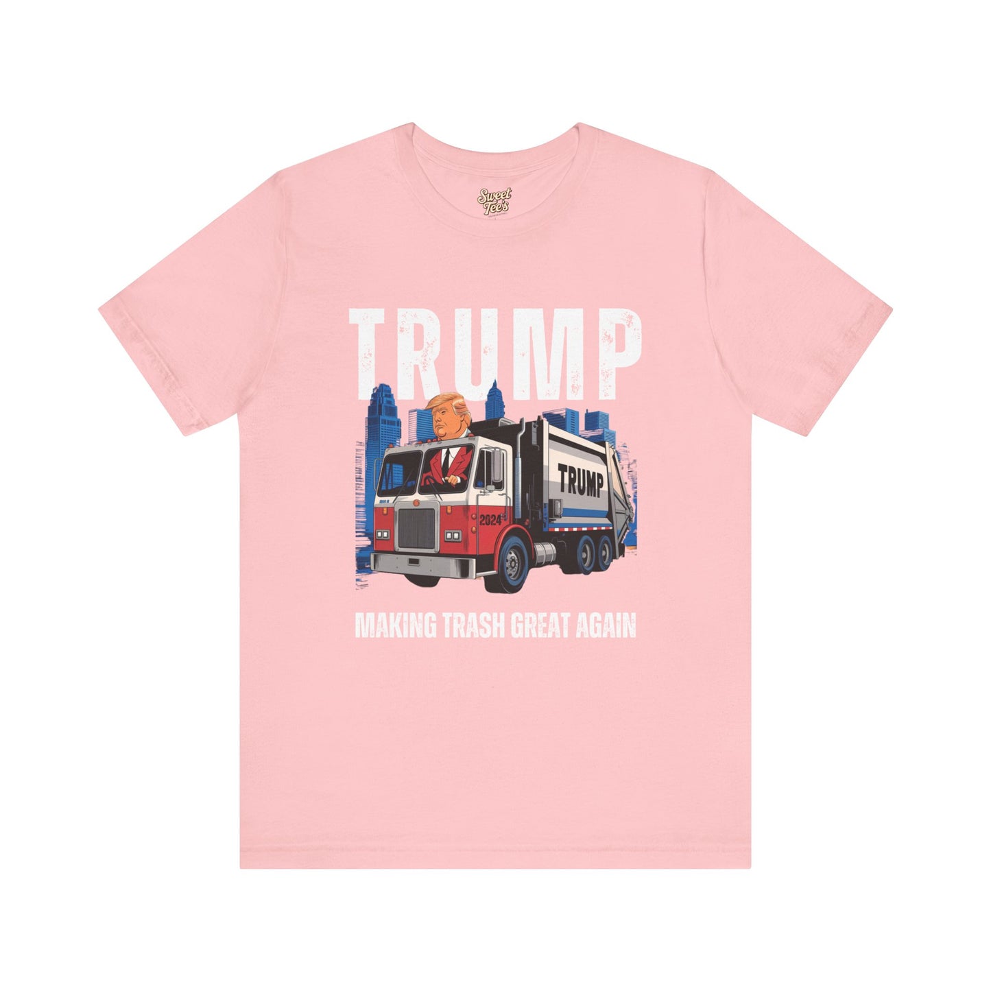 Humorous Trump Garbage Truck Tee - Unisex Jersey Short Sleeve Shirt