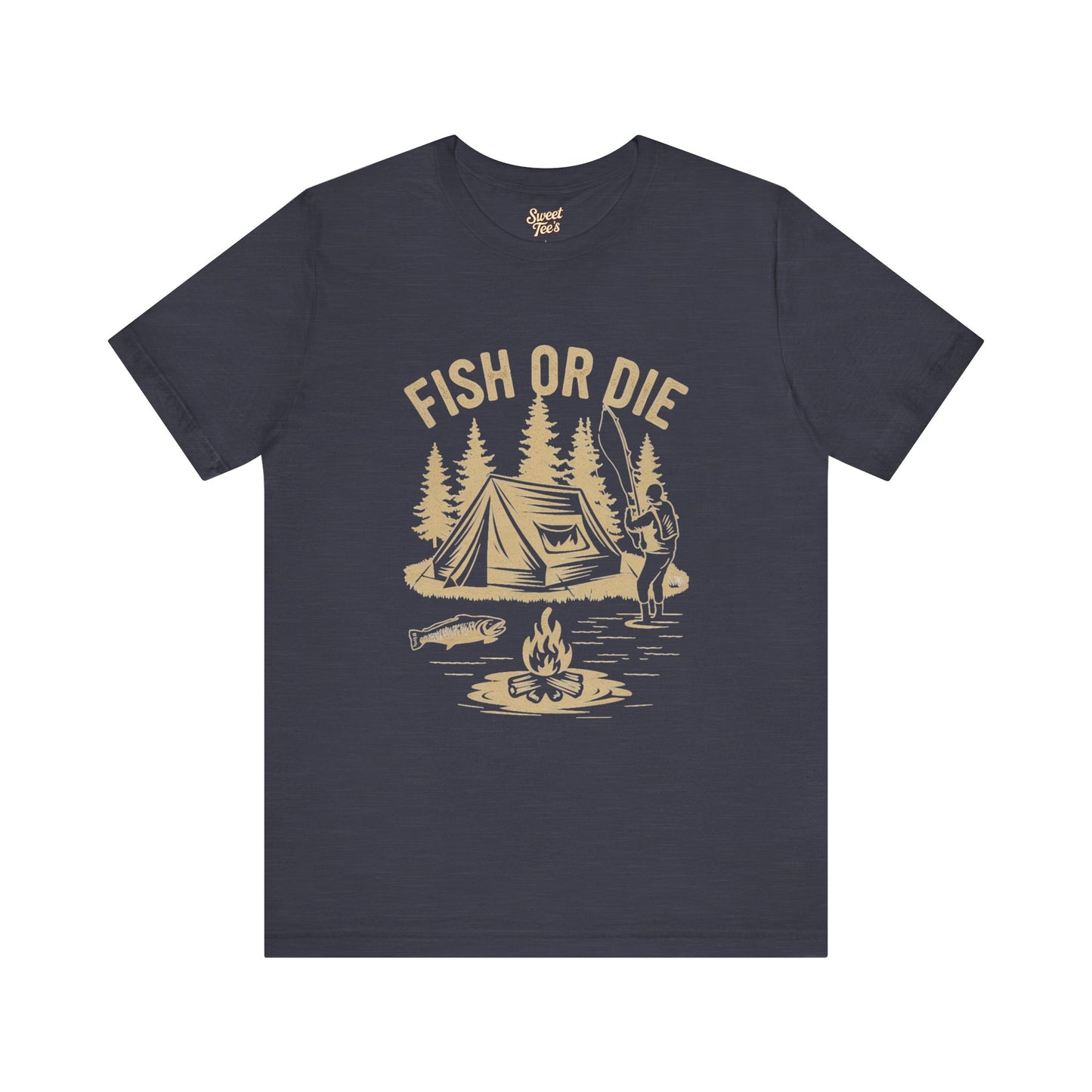 Fish or Die Outdoor Unisex Tee - Perfect for Camping and Fishing Enthusiasts