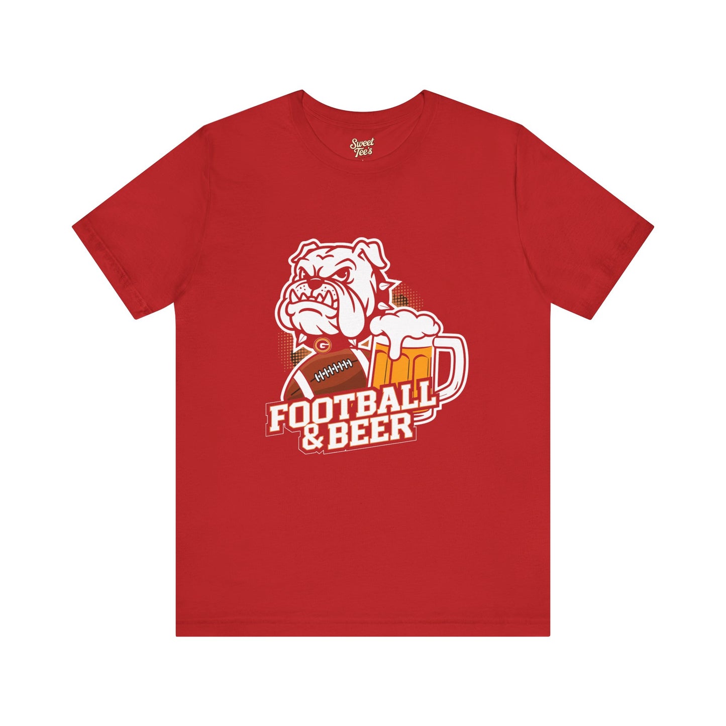 Football & Beer Unisex Short Sleeve Tee - Perfect for Game Day Celebrations