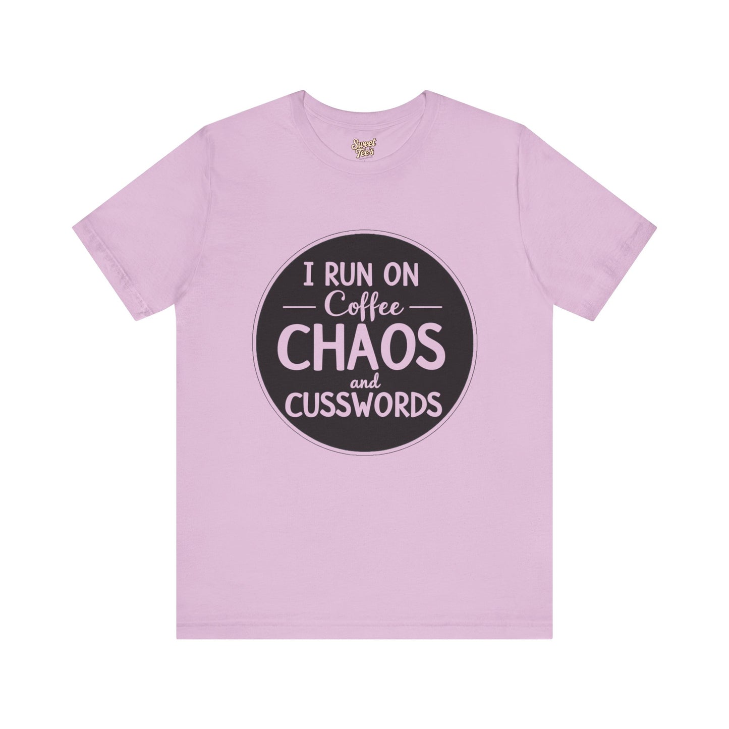 I Run on Coffee Chaos and Cusswords Unisex Tee - Funny Coffee Lover Shirt