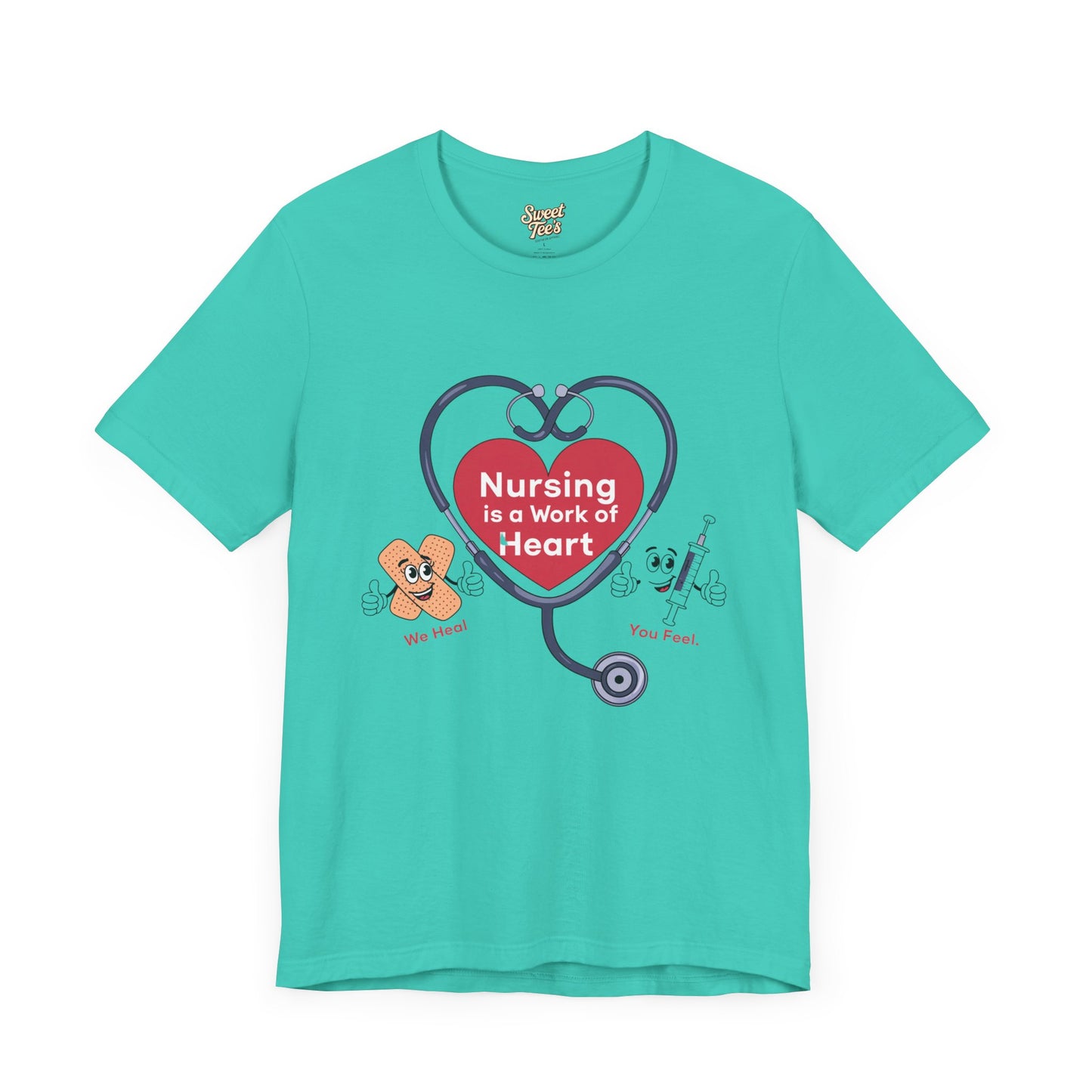 Nursing Heart Unisex Short Sleeve Tee - Celebrate Healthcare Heroes