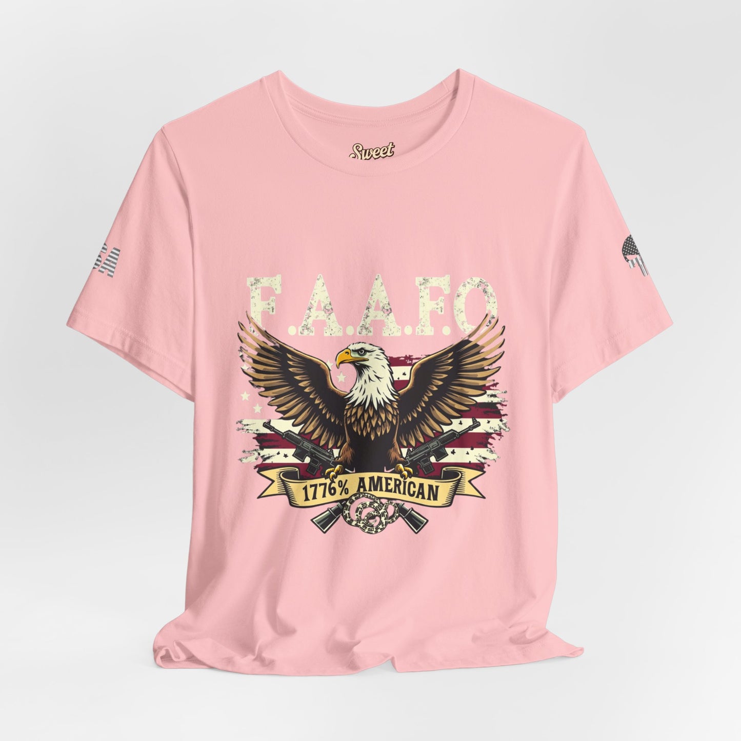 Patriotic Eagle Graphic Tee - F.A.A.F.O. 1776 American