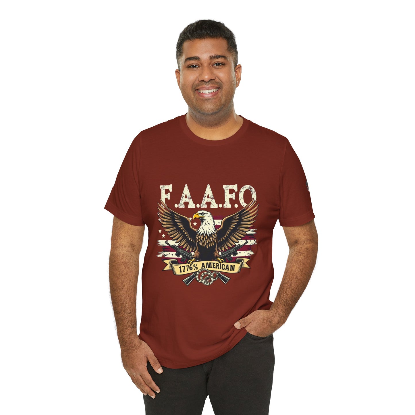 Patriotic Eagle Graphic Tee - F.A.A.F.O. 1776 American