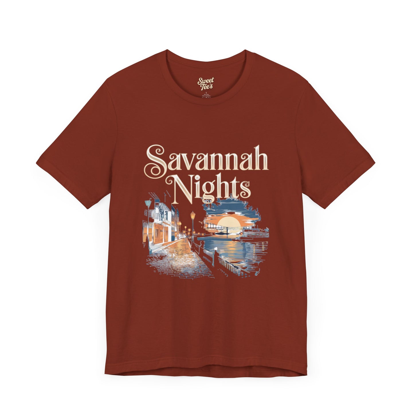 Savannah Nights Unisex Jersey Tee - Relaxed Fit, Summer Vibe Graphic T-Shirt