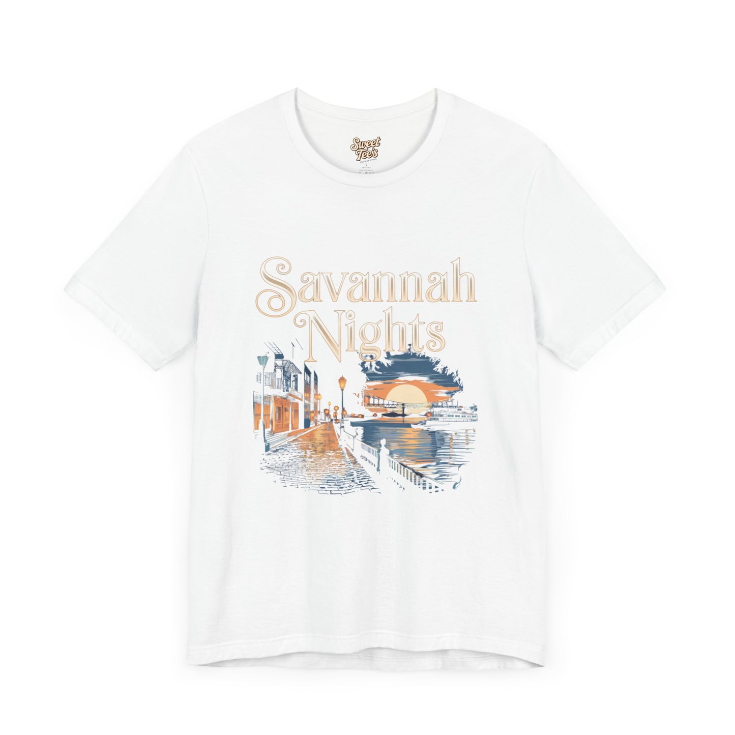 Savannah Nights Unisex Jersey Tee - Relaxed Fit, Summer Vibe Graphic T-Shirt