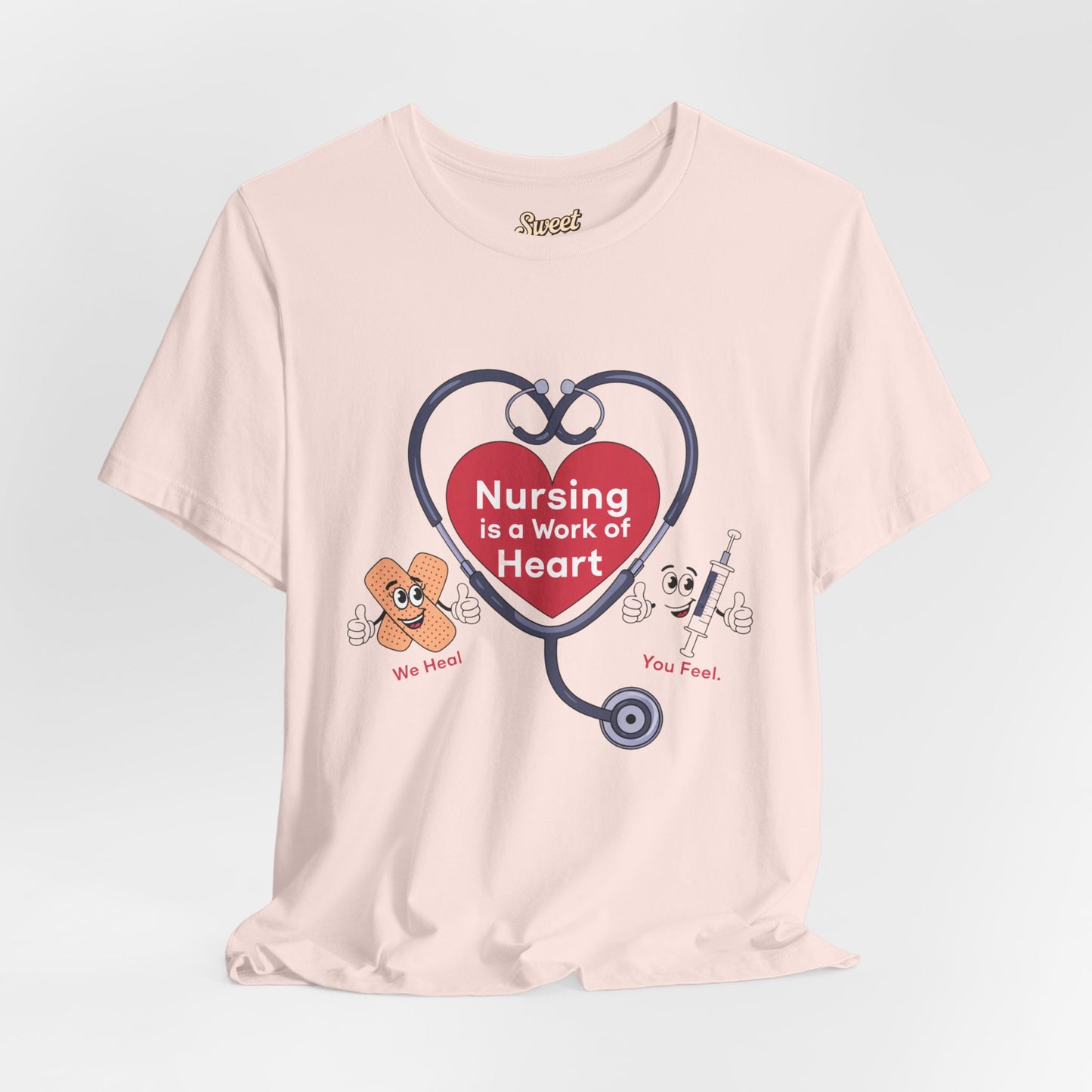 Nursing Heart Unisex Short Sleeve Tee - Celebrate Healthcare Heroes